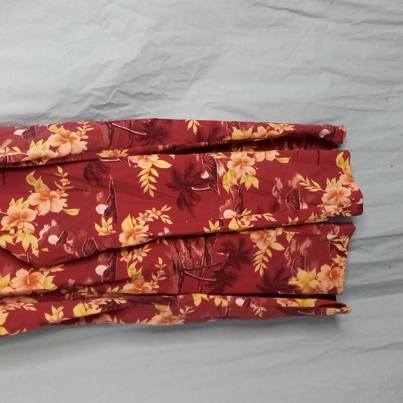 Tommy Bahama L Silk Blend Pants Floral Tropical Wide Leg Elastic Drawstring - Picture 7 of 14